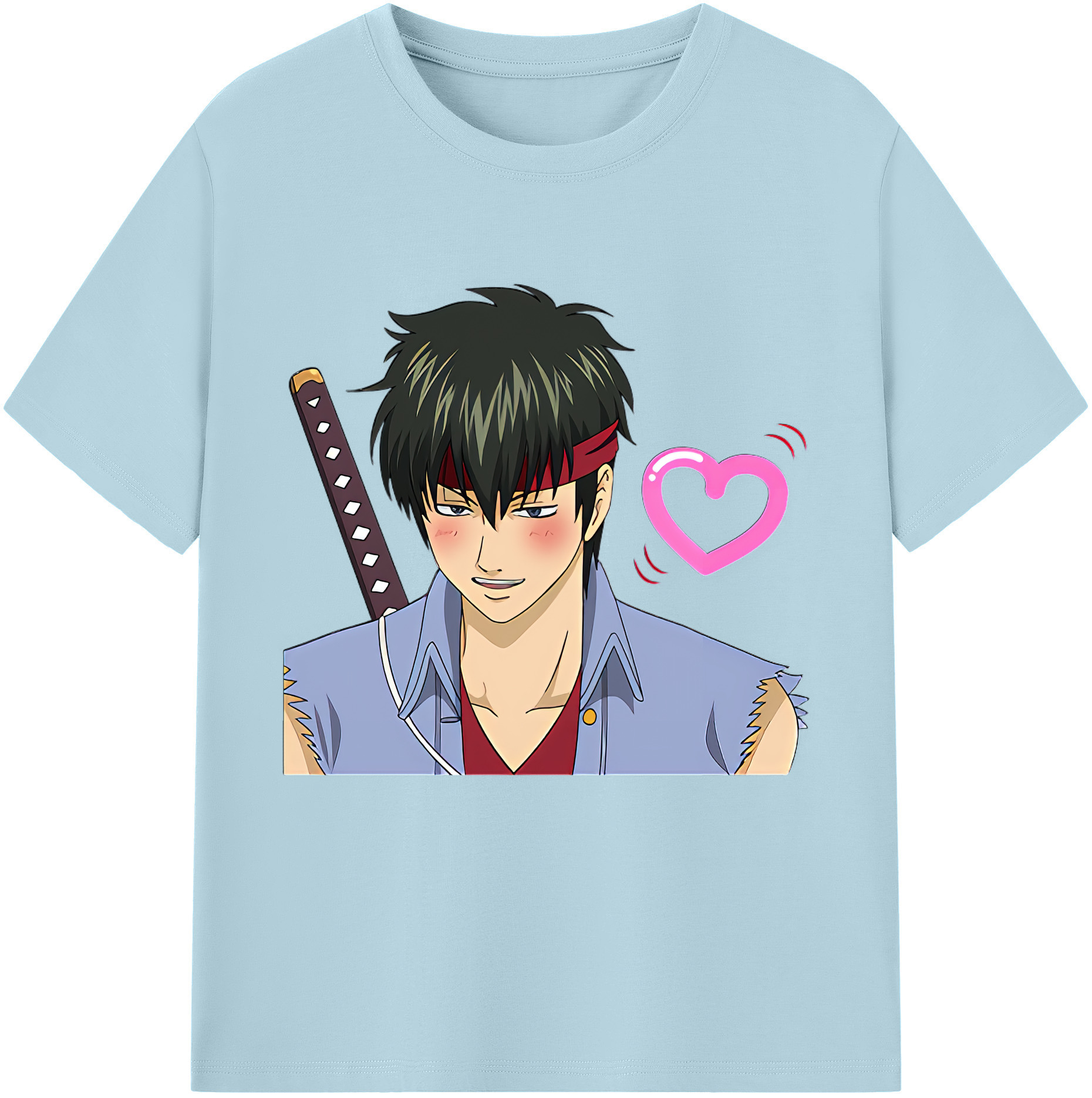 （画像用） ぎんたま 坂田銀時（さかたぎんとき） 神楽 志村新八（しむら しんぱち） GINTAMA Sakata Gintoki Kagura Shimura Shinpachi 綿100％半袖Tシャツ（フロントプリント）